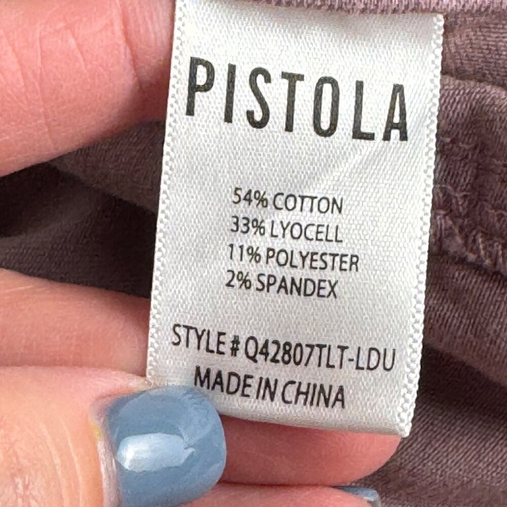 Pistola NEW Lilac Dust Button Fly Shorts Women's 24W Tencel Casual Summer - Picture 5 of 11